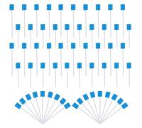 100 Piezas Azul Seis lados Esponja Desechable Cuidado Bucal, Esponjas Bucales Portátiles,Palillos Cuidado Bucal Limpieza,Higiene y Limpia Bucal Esponjas,para máxima higiene