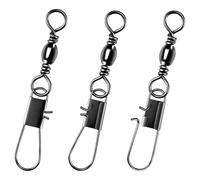 100 Piezas Barril de Pesca Giratorio Conectadores Emerillones Eslabón Giratorio de Pesca de Acero Inoxidable Seguridad Cierres Sólidos Anillos Conectores Clips, 4_22KG_100pcs