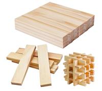 100 Piezas Bloque de Talla de Madera, Tacos Madera para Tallar, Bloques de Talla Natural para Niños y Adultos Manualidades Tilo, 10x2x0,7 cm