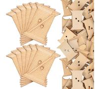 100 piezas bobinas de madera para hilo de bordar y costura beige | Organizan hilo dental y bordado, uso versátil en punto de cruz, fáciles de usar, madera sin terminar