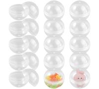 100 Piezas Bolas de Plástico Transparentes Rellenables, 28mm Bolas Transparentes Rellenables, Cápsulas Redondas Pequeñas Vacías para Navidad el Árbol Navidad Fiesta, Acrílicas Recipientes