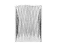 100 Piezas Bolsa De Envío De Embalaje Bolsas De Mensajería Impermeables Negras Autoadhesivas Sobres De Burbuja Acolchados Bolsas De Envío-Plata-18 * 23cm