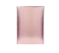 100 Piezas Bolsa De Envío De Embalaje Bolsas De Mensajería Impermeables Negras Autoadhesivas Sobres De Burbuja Acolchados Bolsas De Envío-oro rosa-18 * 23cm