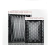 100 Piezas Bolsa De Envío De Embalaje Bolsas De Mensajería Impermeables Negras autoselladas Sobres De Burbujas Acolchados Bolsas De Envío-Negro-13 * 15cm