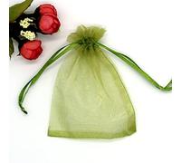 100 Piezas Bolsas de Organza de Regalo, Navidad Día de Acción de Gracias Baby Shower Bautizo Fiesta de Té Organza Bolsas de Regalo Joyas Halloween Cumpleaños Boda Golosinas-15-15x20cm(6x8in)