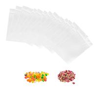 100 Piezas Bolsas de Plástico Transparentes Resellables, Bolsa Reutilizable con Autocierre, Bolsas Pequeñas Plastico, Bolsa Sellada Con Cierre Zip, con Autocierre, Aplican a Chuches, Bombones etc