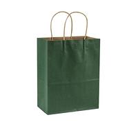 100 Piezas Bolsas Papel Kraft, Bolsas de Papel con Asas Bolsas Kraft Bolsa de Regalo de Compras para Navidad Cumpleaños Boda Baby Shower Bautizo Halloween Pascua Bodas-3-15x8x21cm(6x3x8in)