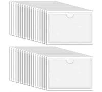 100 Piezas Bolsillos Autoadhesivos, 13,5 x 9,5 cm Fundas Autoadhesivas para Tarjetas de Índice Portaetiquetas Autoadhesivos Transparente para Oficina El Hogar Escuela