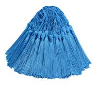 100 Piezas Borlas Colgantes 13 cm para Manualidades-Azul Pavo Real | Borlas Hechas a Mano Marcadores Joyas Bolsas Llaveros Decoración Guirnalda Accesorios Fiesta Regalo