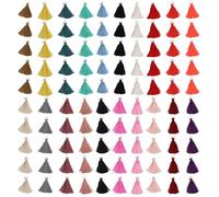 100 Piezas Borlas Marcapáginas, Borlas Decorativas, Borlas Colgantes, Borlas Llavero, Borlas Artesanales
