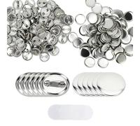 100 Piezas Botón de Pin Redondo, Hacer Chapas Personalizadas, 25mm Blanco Pin Botónes Trasero,Insignia de botóns, Kit de Insignia Pin Botón, Suministros Insignias Personalizadas para Máquina Botones