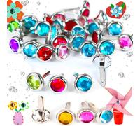 100 Piezas Brads Scrapbooking Mini, Brads Redondos del Metal, Mini Brads Brads Sujetadores de Papel, para Scrapbooking Paper, Making DIY Crafts, Decoración, Card Making