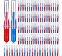 100 Piezas Cepillos Dental Hilo Dental para Limpiador Cepillo de Dientes Interdentales Palillo de Dientes Palillo de Higiene Dental de Cabeza Oral Herramienta de Limpieza