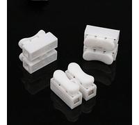 100 piezas CH-2 2p G7 Conector de resorte de cable de empalme rápido sin soldadura ni tornillos Terminal de abrazadera de cable de 2 vías de fácil ajuste Tira de LED