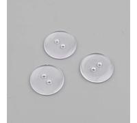 100 piezas - clara transparente, Botones de costura redondos de resina de 15 mm. 2 agujeros. Para tejer, álbumes de recortes, adornos y manualidades