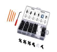 100 Piezas Clips de Retención de Parachoques, Clips de Retención de Empuje para Automóviles con Extractor de Sujetadores, 6 Tamaños Populares Sujetadores de Remaches de Plástico para Automóviles