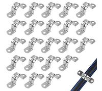 100 Piezas Clips de Tubo de Acero Inoxidable, Abrazadera de Tubo en U, Tarjeta Manguera Sujetador para Tubería de Agua/Tubería de Gas/Tubería de Acero/Accesorios de Soporte (25 mm)