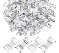 100 Piezas Clips Elásticos de Metal, Clips Elásticos para Vendajes, Clips para Vendas, Pinzas Elásticas de Vendaje, Sujetadores Metálicos Elásticos para Varios Tipos Vendajes, Blanco
