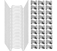 100 Piezas Clips para Invernaderos de Acero Inoxidable, Kit de Reparación de Invernadero, Accesorio para Invernadero, Clips de Alambre para Invernadero W y Clips de Superposición Z