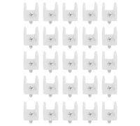 100 Piezas Clips para Tiras de Luz LED H-010 de Plástico Blanco | 10mm, Fijación Rápida Tornillo, Uso en Armarios y Luz de Acento