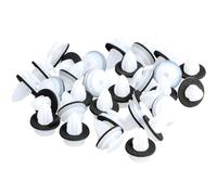 100 Piezas Coches Clips Remache de Plastico, Grapas Coche Paneles de Puerta, Clips de Moldura de Panel Interior del Automóvil, Clips Sujeción con Anillo de Sellado, Car Interior Panel Clips