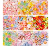 100 Piezas Conjunto Mixto Resina, Abalorios de Uñas 3D, Abalorios de Resina de Caramelo, Lindos Abalorios de Resina para Hacer Manualidades Scrapbooking Manualidades de Bricolaje Estilo Aleatorio