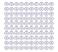 100 piezas cubierta de micrófono resistente al polvo y al sudor desechable excelente elasticidad reducir el ruido tapas cubiertas no tejidas de mano parabrisas micrófono tapa (punto rojo blanco)