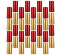 100 Piezas Cubierta Termorretráctil para Botella de Vino, PVC | Cápsulas Selladoras Rojas y Doradas, Ajuste Firme al Cuello, para Apertura de 33mm, Uso en Embotellado