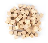 100 Piezas Cubos de Madera para Niños, 2x2x2CM Tacos de Madera en Blanco, Tacos Madera de Pino Natural, Taco Madera para Manualidades, Decoración Artesanal, Pintura, Puzzles DIY