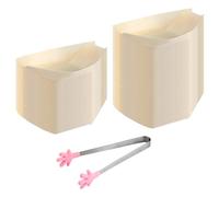 100 Piezas Cuencos Desechables Kit, 14×8cm Catering Desechables Aperitivos 1pcs Clip Bandejas para Servir Comida Desechables para Bodas Cumpleaños Buffet Catering Fiestas