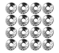 100 Piezas Cuenta Espaciadora de Aleación para Abalorio Colgante | Plata, Estilo Creativo y Moda, Accesorio Decorativo para Bisutería Femenina, Junta Metálica Elegante
