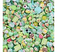 100 piezas Cute Slime Charms Mixed Set Resin Flatback para DIY Craft Making y Ornament Scrapbooking Beads Surtido Candy Fruit Cake Resina Trellis Resin Ornament Kit Making Supplie