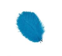 100 Piezas De 15-20 Cm Material De Arreglo Floral De Plumas De Avestruz Plumas De Avestruz De Color Natural Plumas Reales Azul Lago