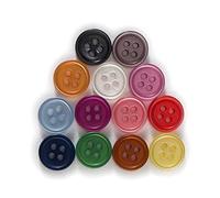 100 piezas de 4 agujeros perla de resina Botones de costura Scrapbooking ropa Inicio Crafts accesorios hechos a mano la tarjeta que hace la decoración de DIY 10-15mm, A, 11.5mm