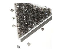 100 piezas de 4 mm forma bicono, cristales chapados en color AB austriaco, cuentas espaciadoras sueltas for hacer joyas, pulseras y collares(AB022)