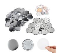 100 Piezas de 58 mm/75 mm, Piezas de Insignia de Botón en Blanco, Papel en Blanco, Película Transparente, Suministros para Hacer Botones Redondos, Regalos, Recuerdos, Manualidades(58MM)