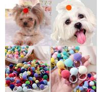 100 piezas de accesorios para el pelo largo de perro, bandas elásticas para el pelo para niñas y cachorros, banda de goma para perros, banda de pelo sin costuras para perros malteses Yorkie