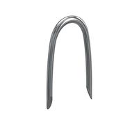 100 piezas de acero 2,5 x 12 x 25 mm - Fabricado en Alemania - Acero galvanizado - Grapas para valla, fijación de valla de estacas, fijación de estacas, clavos en U, valla de estacas