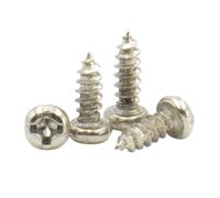 100 piezas de acero al carbono niquelado M1 M1.2 M1.4 M1.7 M2 M3 M4 M5 tornillo autorroscante de cabeza redonda empotrada en cruz(14mm,M2.3 (100pcs))