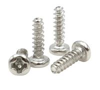 100 piezas de acero al carbono niquelado M2-M5 tornillo autorroscante de cabeza redonda empotrada en cruz(14mm,M2 (100pcs))