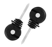 100 piezas de aislador de cerca eléctrica, aislador de anillo tipo tornillo corto, accesorio de poste de cerca de prado eléctrico, aislador de madera de poste para accesorios de cerca eléctrica