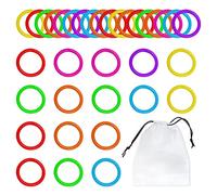 100 Piezas de Anillo de Libro de Plástico, Anillos de Hoja Móvil, Encuadernación de Color, Tarjeta de Cuenta de Mano, Snap Círculo de Libros, Con Bolsa de Almacenamiento (28 mm)