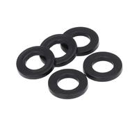 100 piezas de arandela plana de nailon de plástico blanco y negro M2.5 M3 M4 M5 M6 M8 M10 M12 arandela plana arandela aislante(Black,M2x5x1mm)