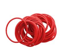 100 Piezas De Banda De Goma Roja, Anillo De Cabello Fijo De Cola De Caballo, Banda De Goma Simple Y Fina Para Niñas, Anillo De Cabello Elástico, Accesorios De Encuadernación De Peinado.