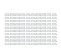 100 Piezas de Bolsa cosmética Transparente a Prueba de Agua a Prueba de Polvo 6 Compartimentos Organizador de Viajes para Accesorios de Maquillaje