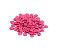 100 piezas de botones de resina redondos de colores brillantes de 10mm y 2 agujeros para álbumes de recortes, accesorios de costura de ropa