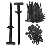 100 Piezas De Bridas Para Cables - Bridas de Plasticos para Cables Negro, NylonCables hebilla, vínculosCable servicio pesado, Correa corbata plásticos bloqueo automático intemperie