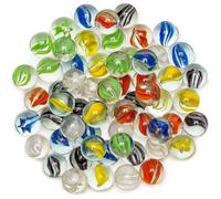 100 piezas de canicas de vidrio clásicas retro, variadas y coloridas, con forma de ojo de gato.