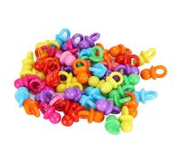 100 piezas de chupete acrílico, bautismo de bebé, mini juguetes calmantes de color para babyshower, baby shower, bautizo, boda, cumpleaños, fiesta infantil, multicolor (solid color mix)