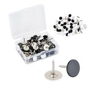 100 Piezas de Clavos de Tapicería, Chinchetas, Cabeza Plana de 11mmx13mm, Clavos Decorativos para Muebles, Pasadores de Dibujo, Tachuelas Decorativas para Pared, Tablero de Corcho y Tablón de Anuncios